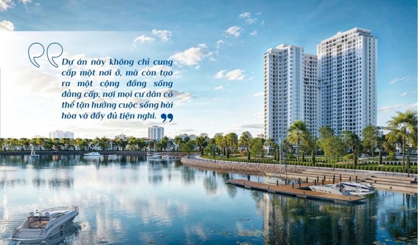 vị trí dự án lakeside garden tiếp giáp hồ Phương Lưu