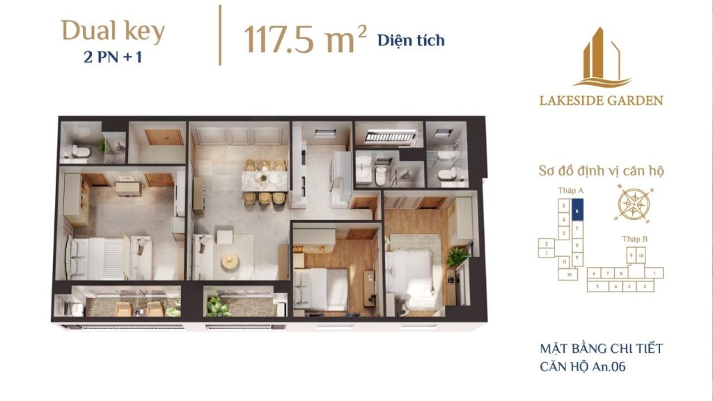 Chung-cu-lakeside-garden-49-1024x576 Thiết kế chi tiết căn Dual key 117m2 chung cư Lakeside Garden
