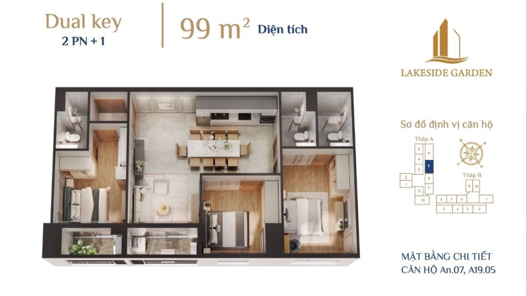 Chung-cu-lakeside-garden-50-1024x576 Thiết kế chi tiết căn Dual key 99m2 chung cư Lakeside Garden Hải Phòng
